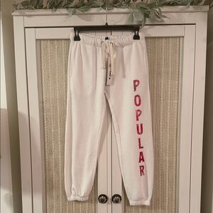 Aqua Girls - Wicked - White Jogger Sweatpants - NWT